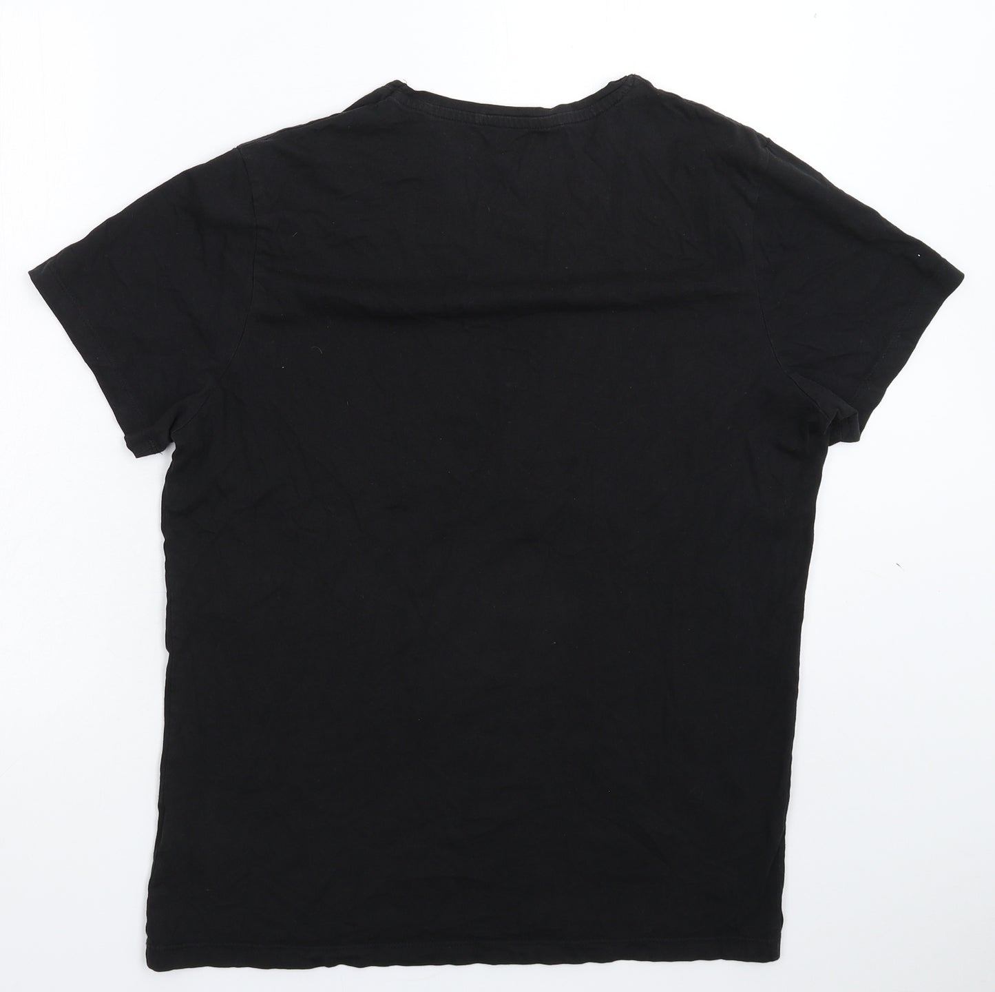 JACK & JONES Mens Black    T-Shirt Size L
