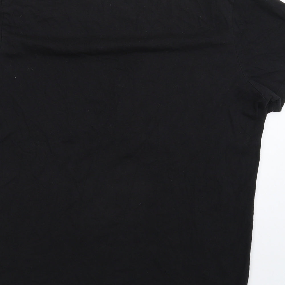 JACK & JONES Mens Black    T-Shirt Size L