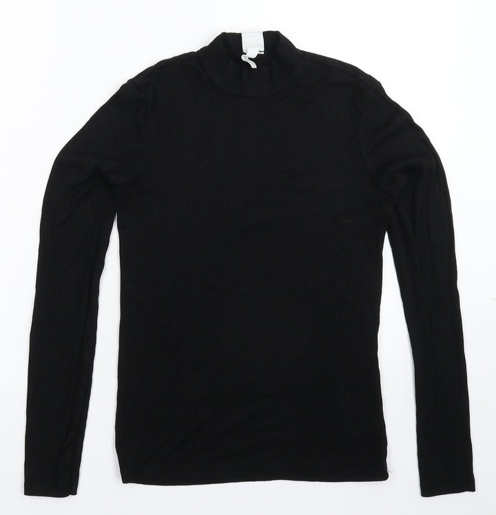 H&M Womens Black  Knit Pullover Jumper Size XS