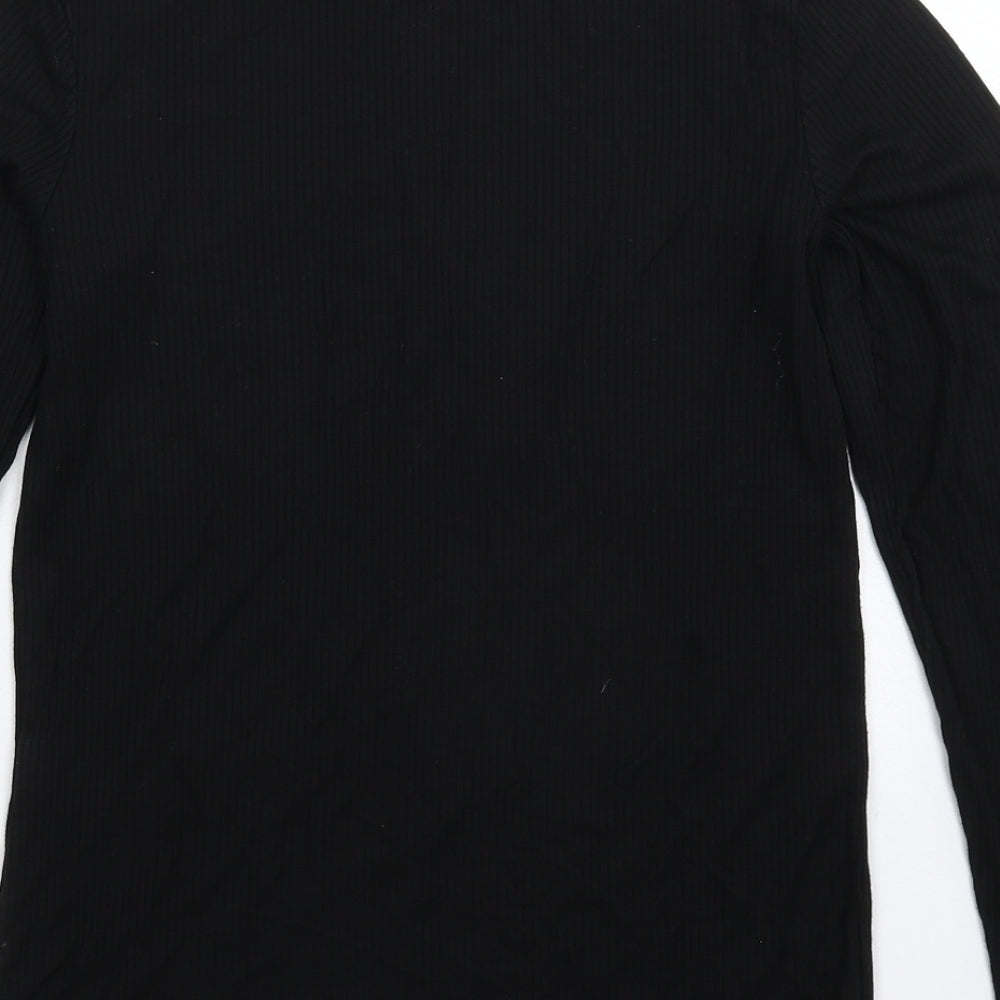 H&M Womens Black  Knit Pullover Jumper Size XS