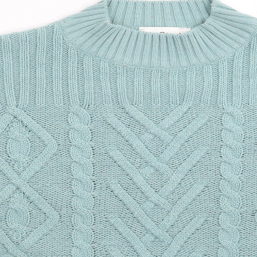 Afibel Womens Blue  Knit Pullover Jumper Size L