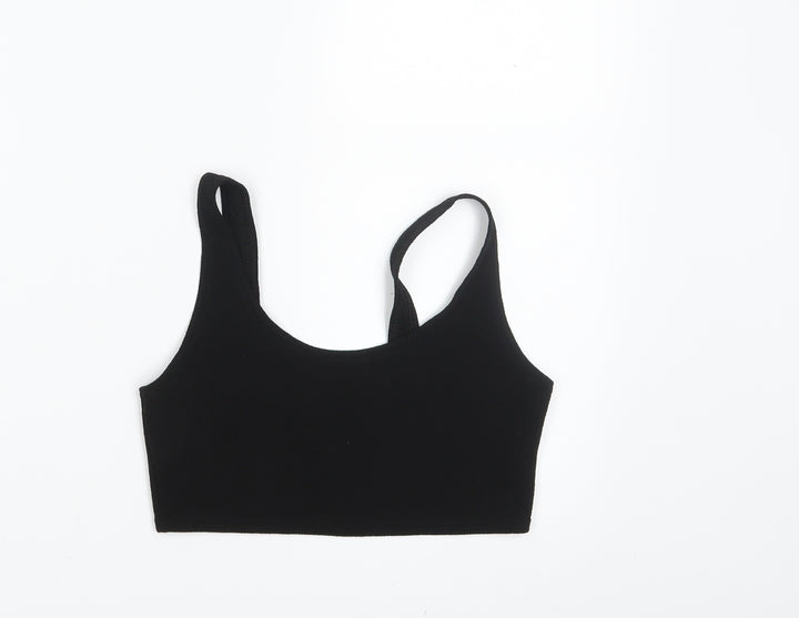 Boohoo Womens Black Cropped Tank Size 10