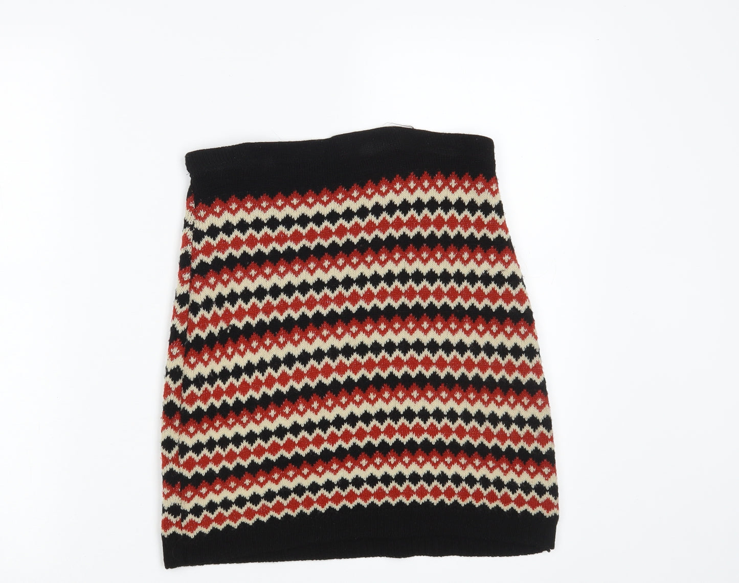 Internacionale Womens Multicoloured Argyle/Diamond  Mini Skirt Size M