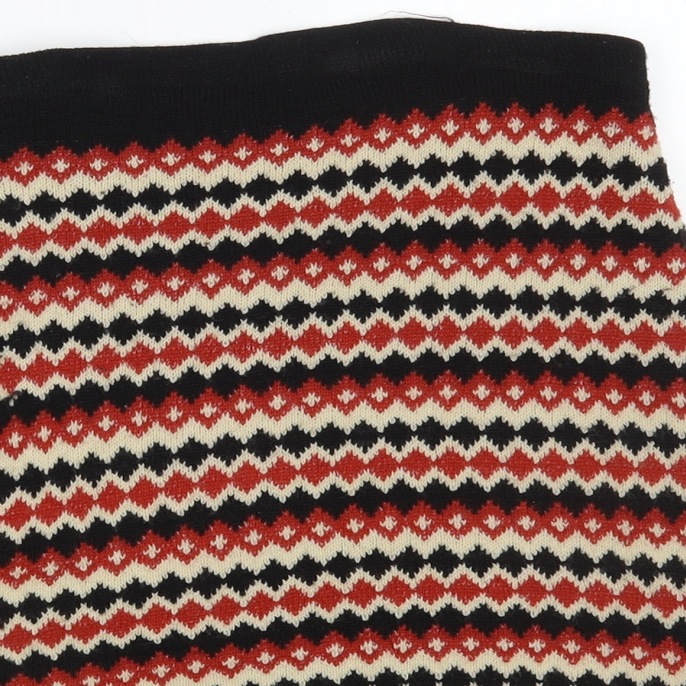 Internacionale Womens Multicoloured Argyle/Diamond  Mini Skirt Size M