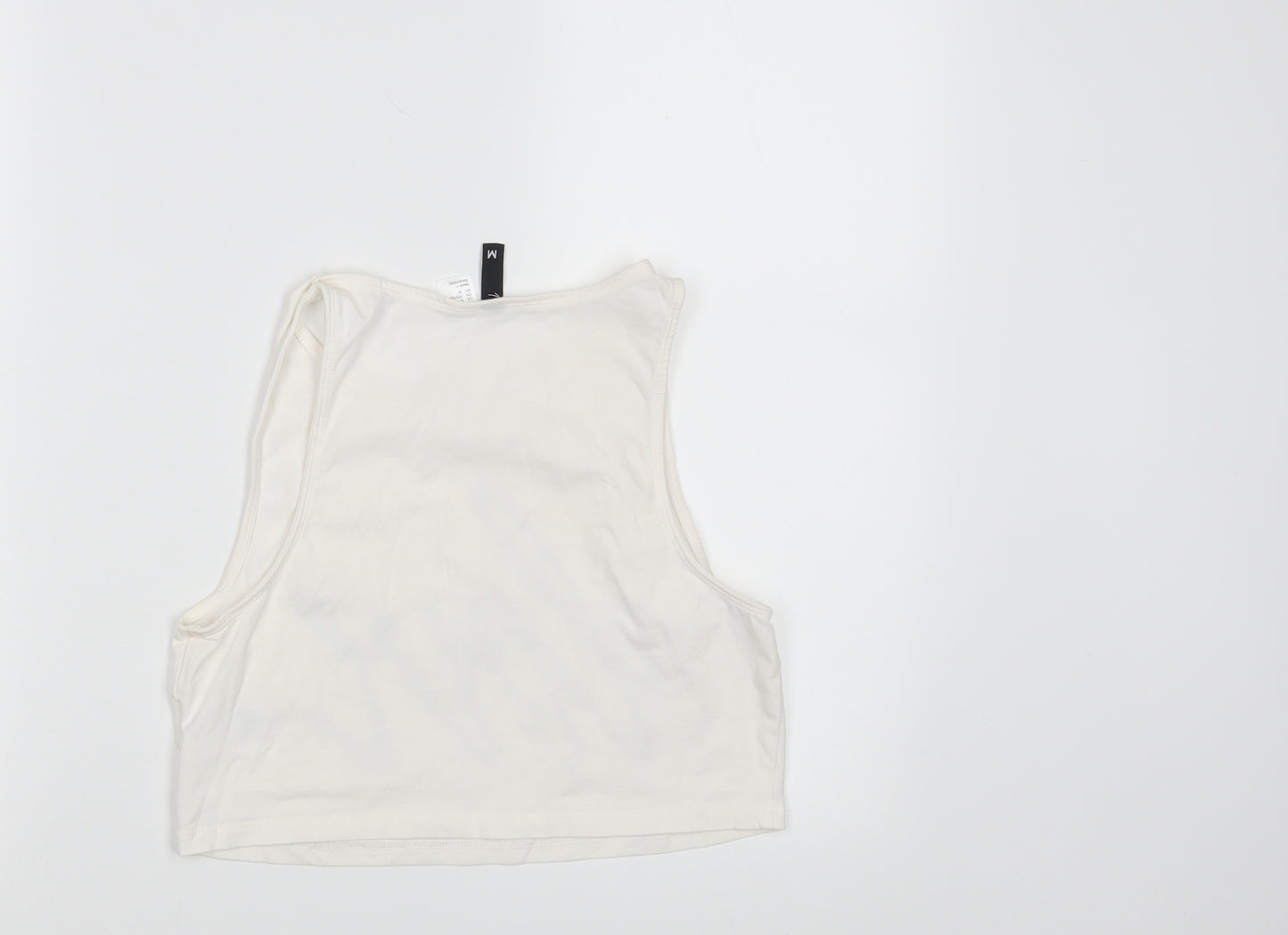 H&M Womens White   Cropped Tank Size M
