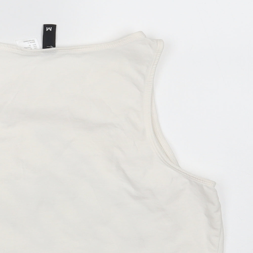 H&M Womens White   Cropped Tank Size M