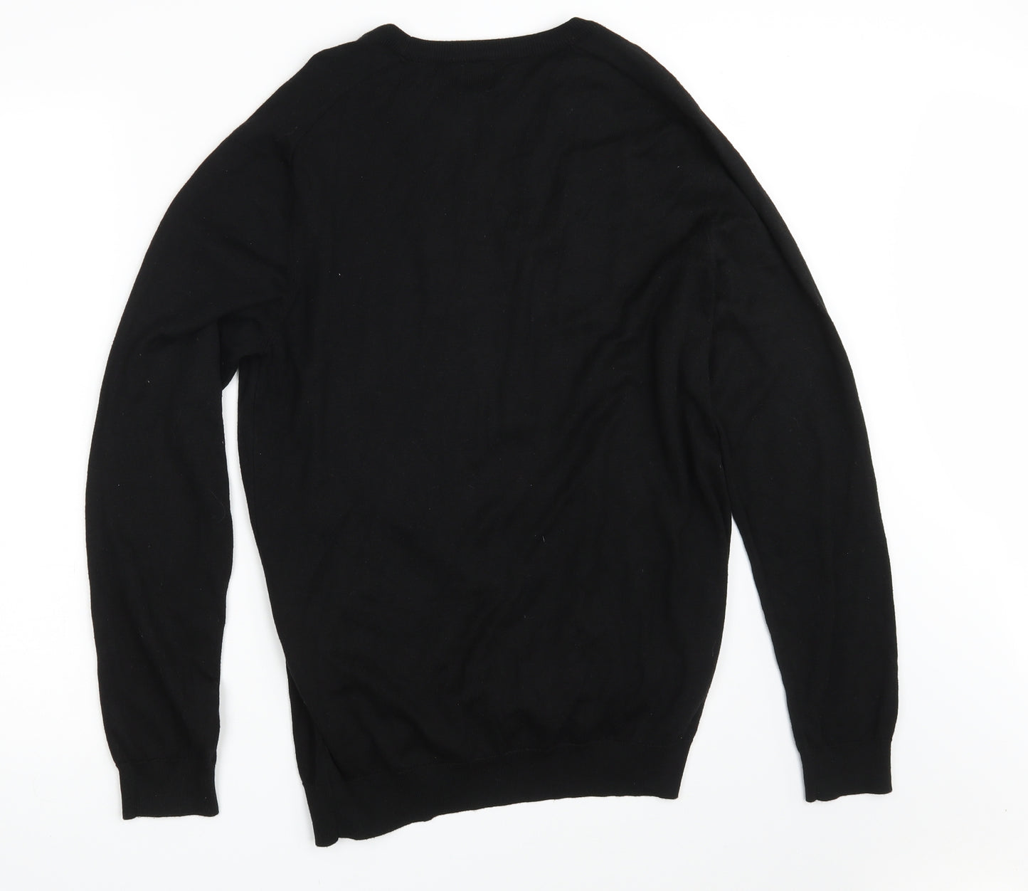 River Island Mens Black  Knit Pullover Jumper Size M