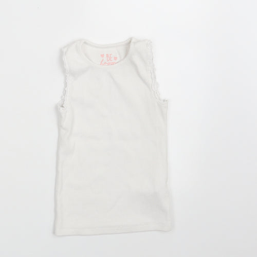 F&F Girls White   Cropped Tank Size 5-6 Years