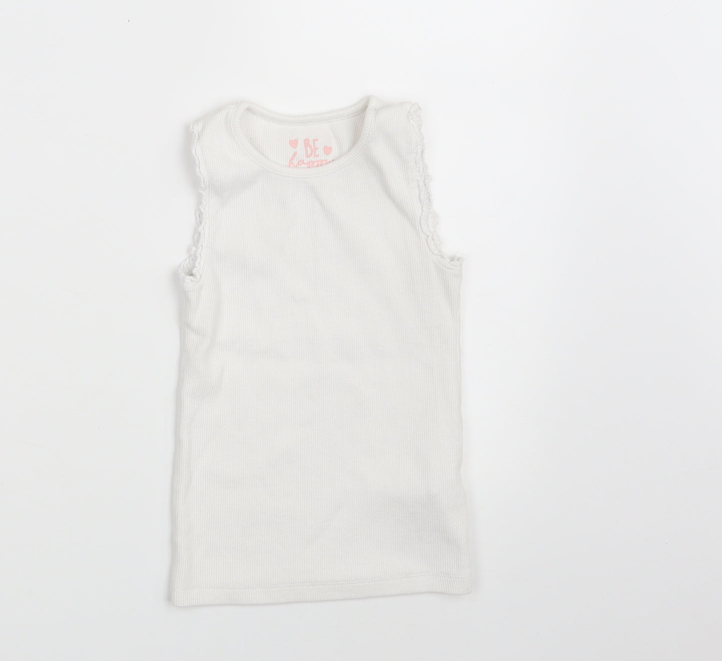 F&F Girls White   Cropped Tank Size 5-6 Years