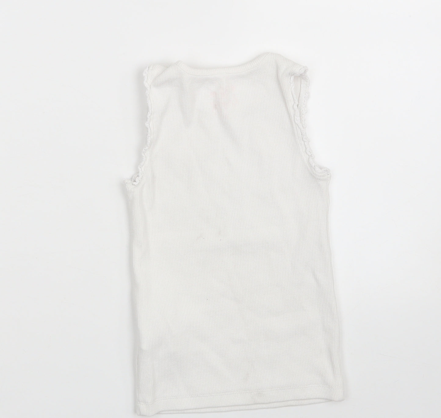 F&F Girls White   Cropped Tank Size 5-6 Years