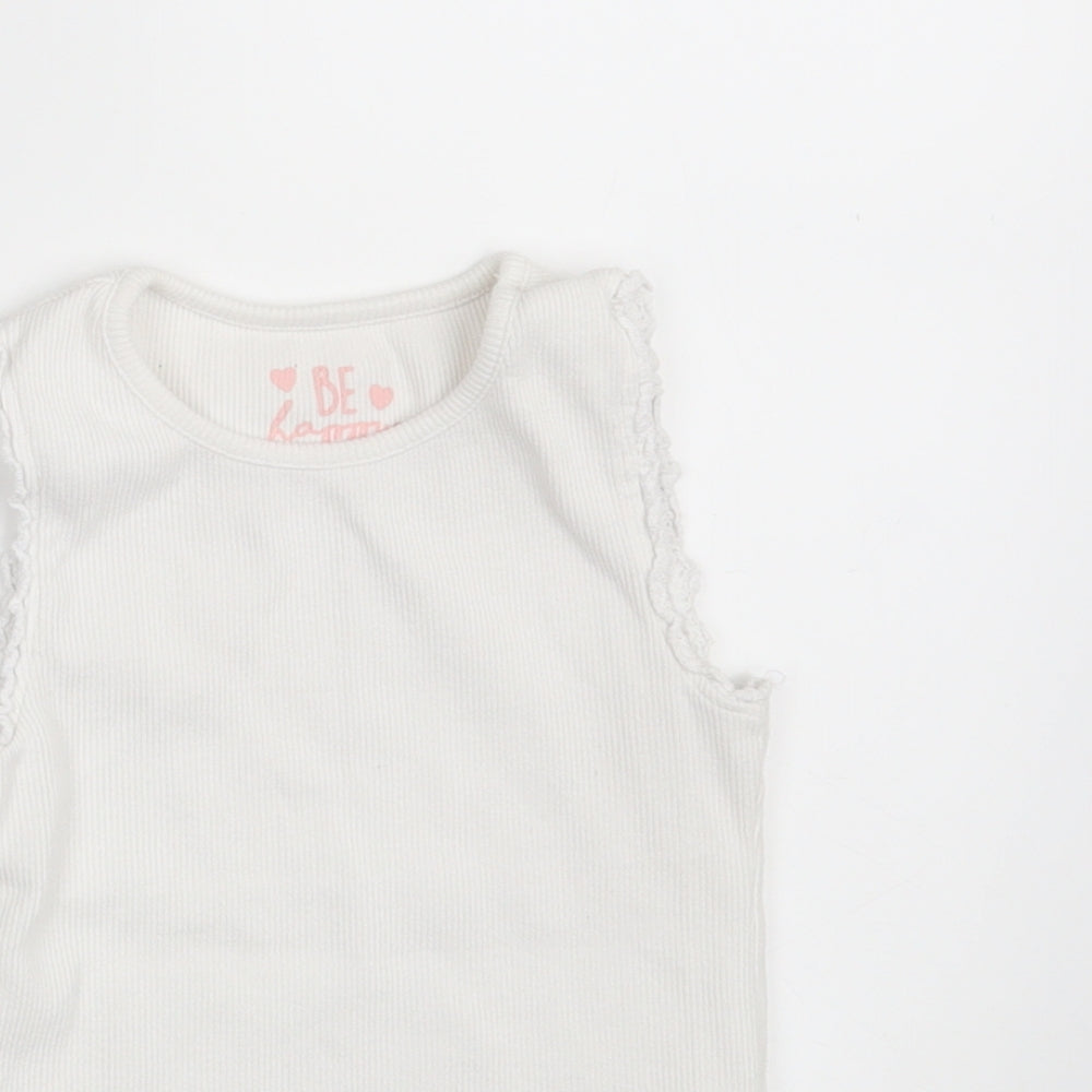 F&F Girls White   Cropped Tank Size 5-6 Years