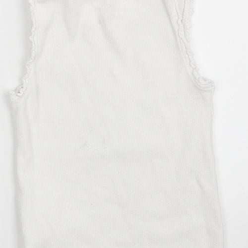 F&F Girls White   Cropped Tank Size 5-6 Years