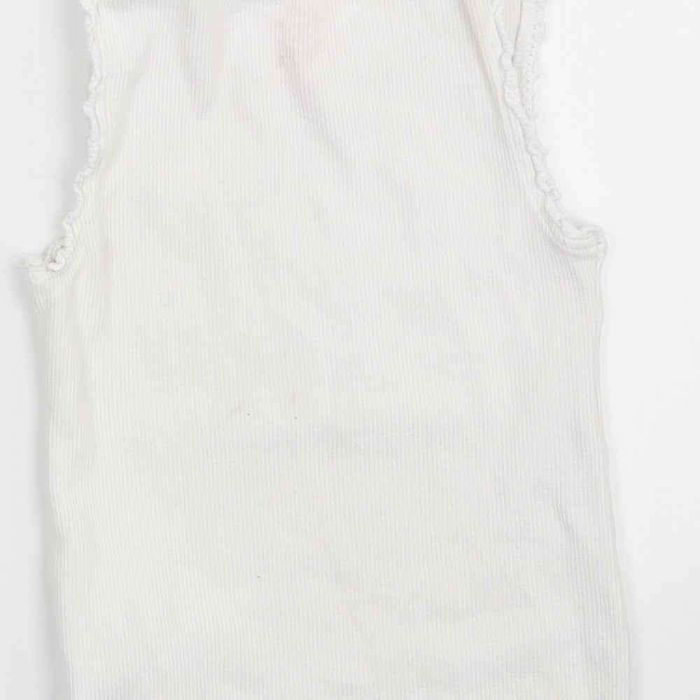F&F Girls White   Cropped Tank Size 5-6 Years