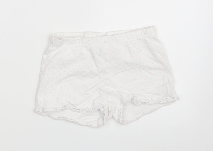 H&M Girls White Polka Dot  Sweat Shorts Size 4-5 Years