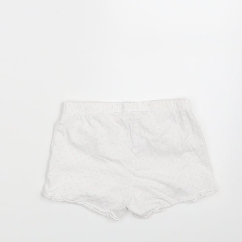 H&M Girls White Polka Dot  Sweat Shorts Size 4-5 Years
