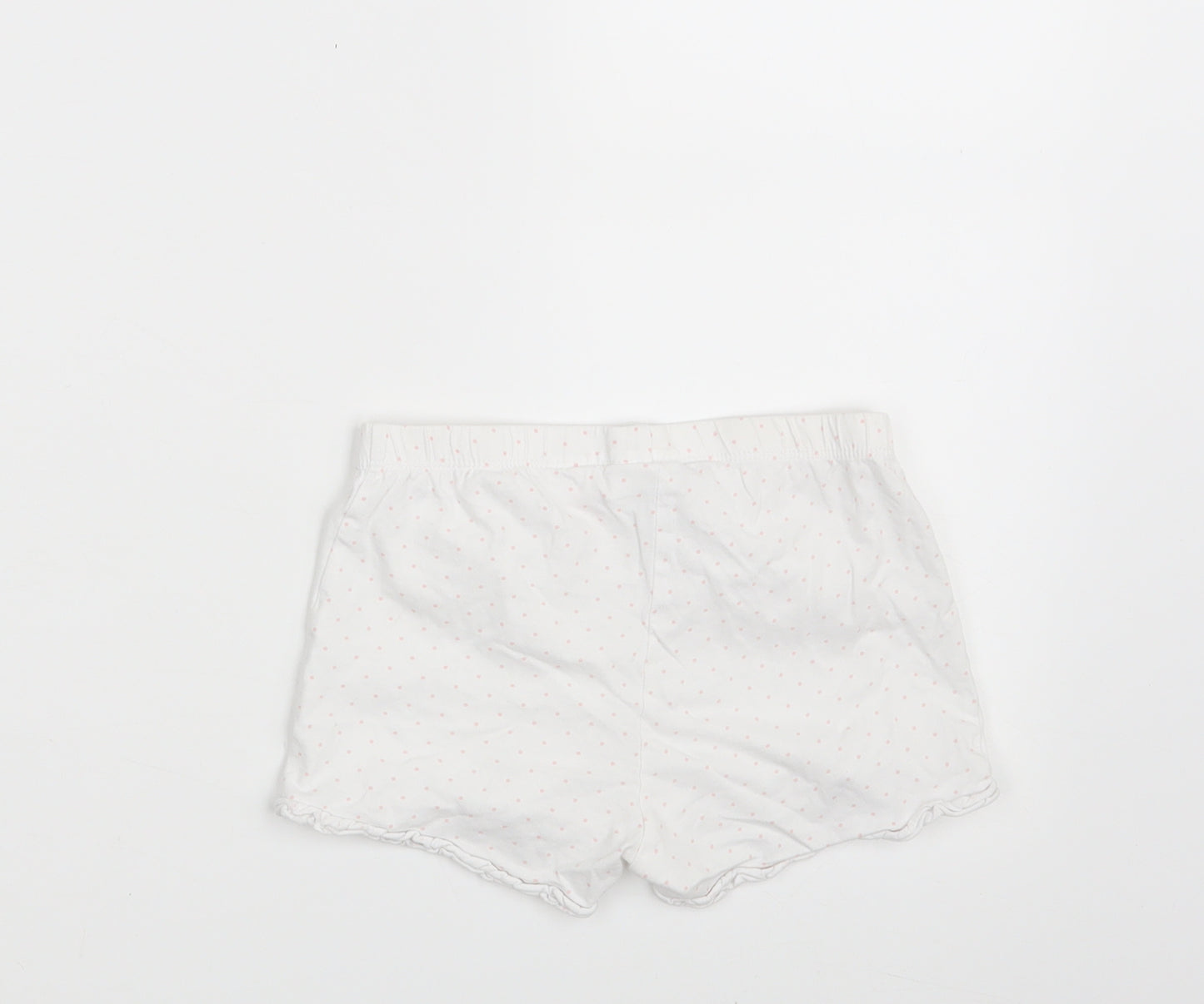 H&M Girls White Polka Dot  Sweat Shorts Size 4-5 Years