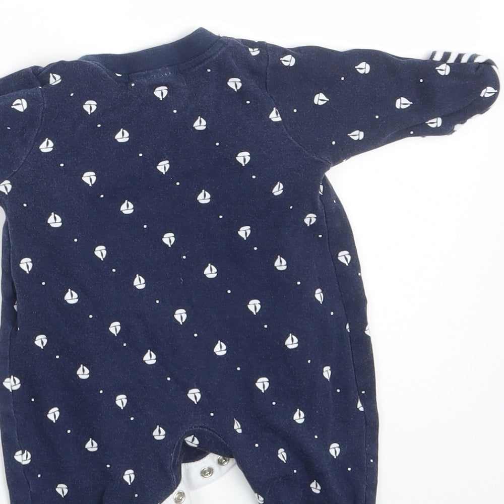 Jasper Conran Baby Blue Geometric  Romper One-Piece Size Newborn