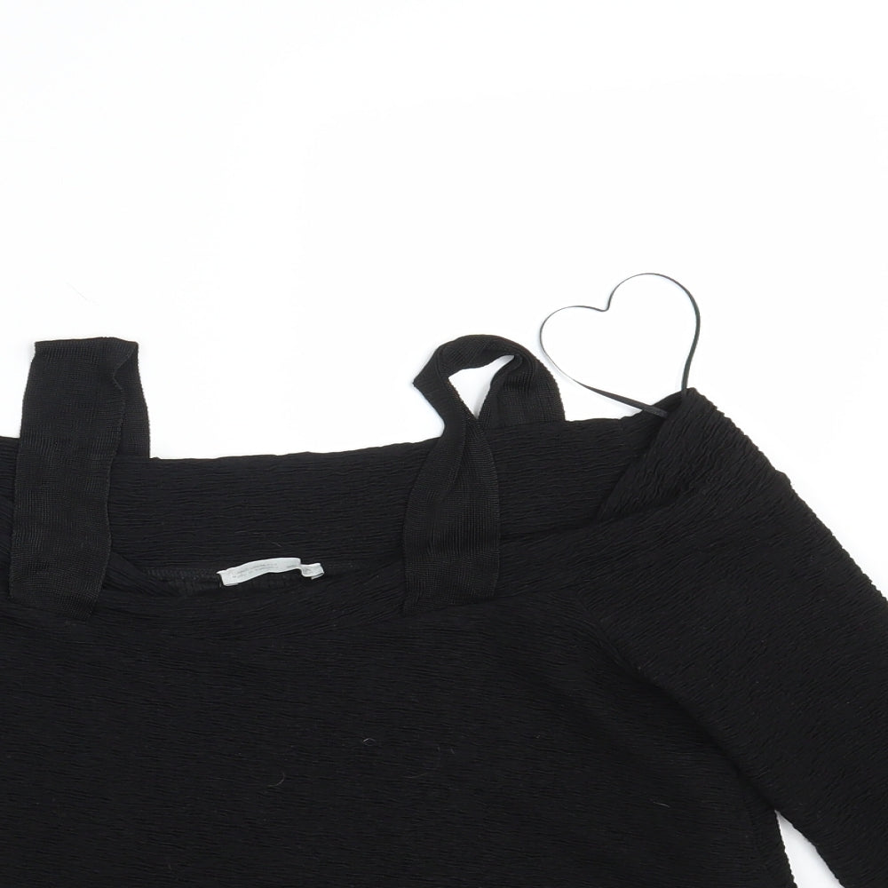 Zara Womens Black   Cropped Tank One Size