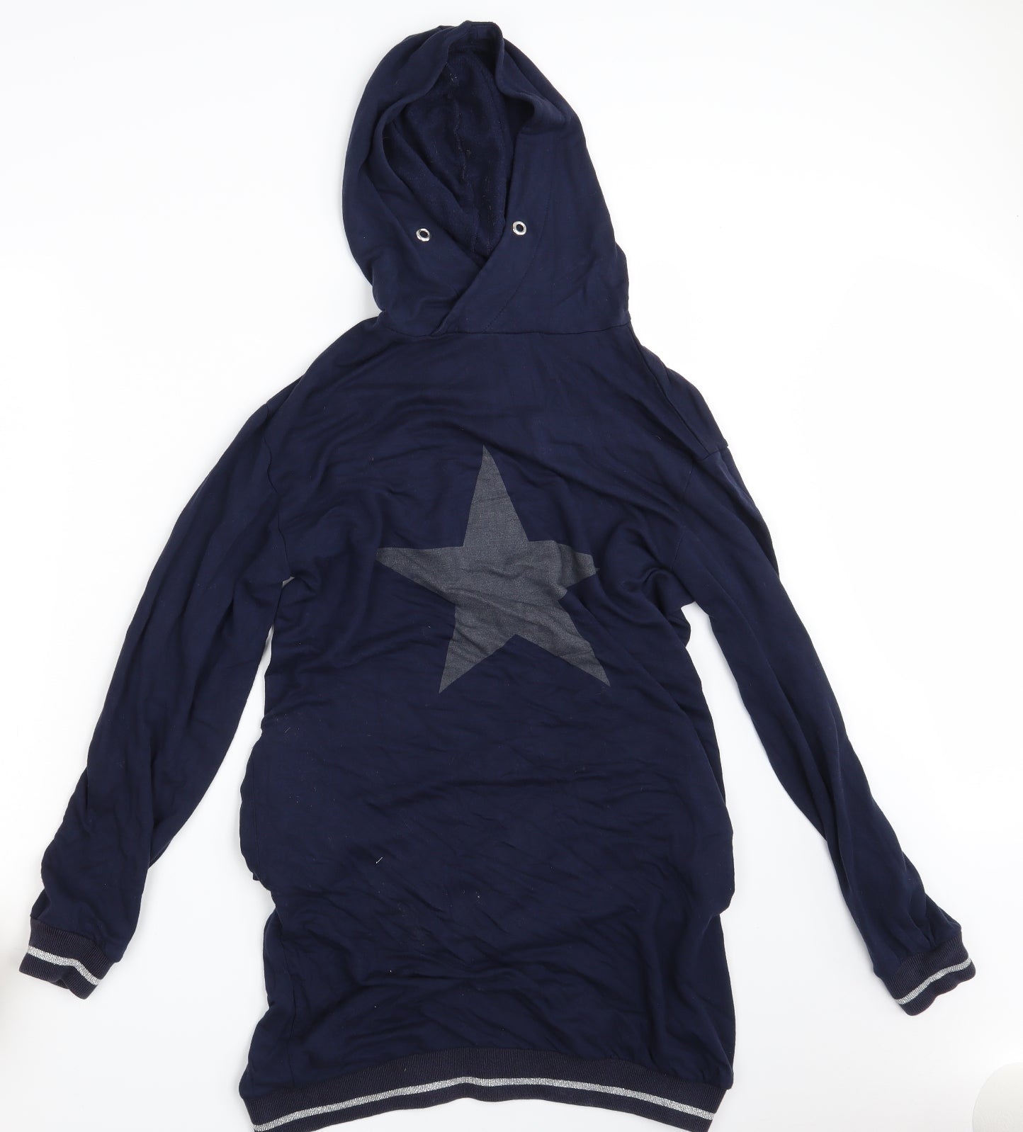 COTTON CLUB Womens Blue   Pullover Hoodie Size L