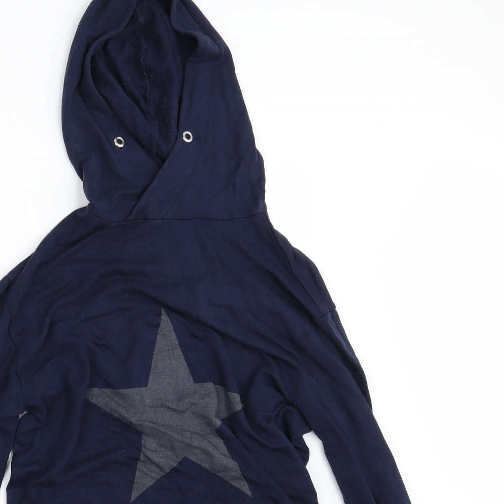COTTON CLUB Womens Blue   Pullover Hoodie Size L
