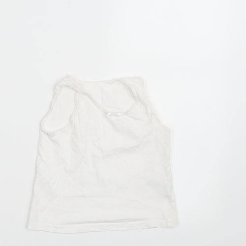Primark Girls White   Cropped Tank Size 4-5 Years