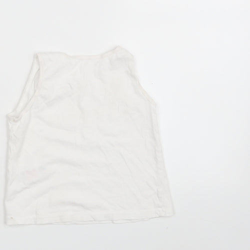 Primark Girls White   Cropped Tank Size 4-5 Years