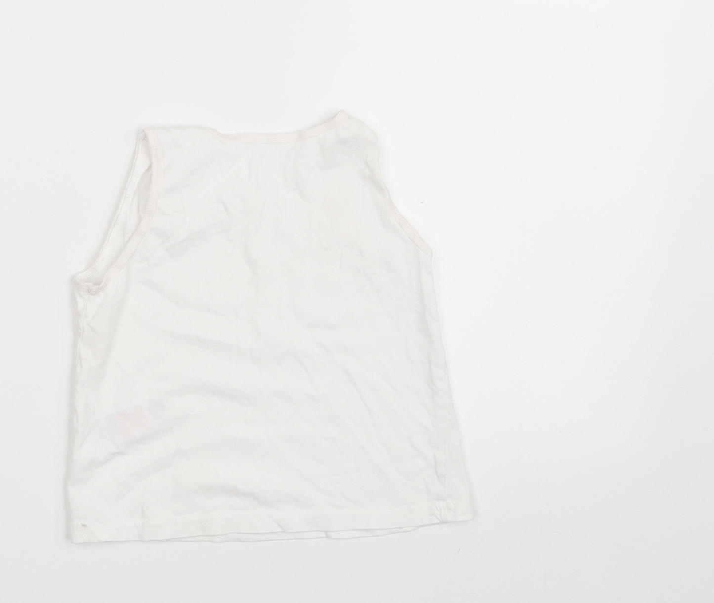 Primark Girls White   Cropped Tank Size 4-5 Years