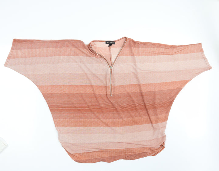 QED London Womens Pink Striped Pullover Sweatshirt Size L