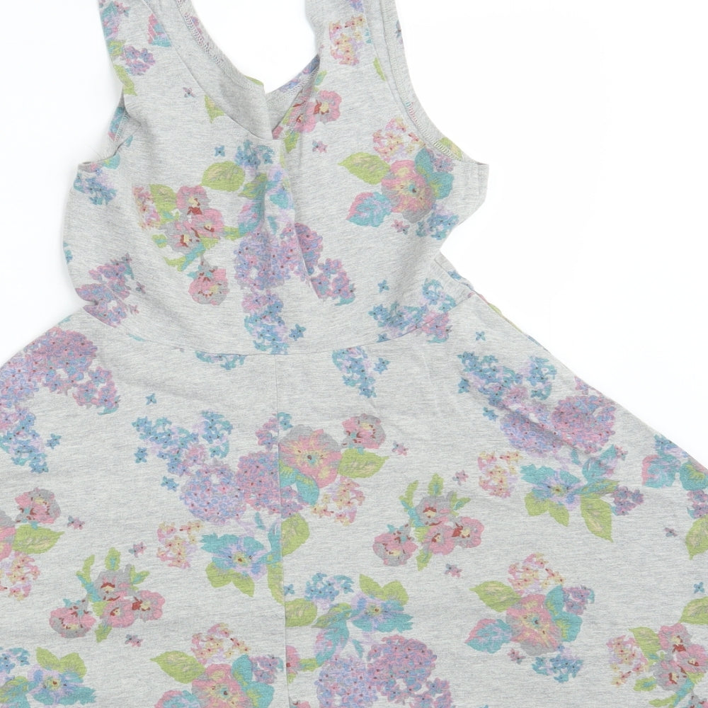 Topshop Womens Grey Floral  A-Line  Size 12