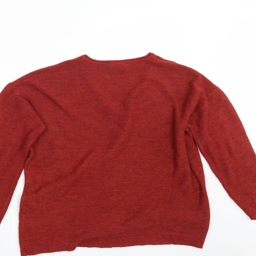 Couleurs & Prix Womens Red  Knit Pullover Jumper Size 22  - Cropped
