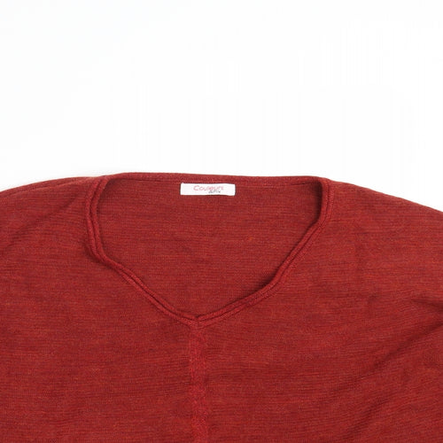 Couleurs & Prix Womens Red  Knit Pullover Jumper Size 22  - Cropped