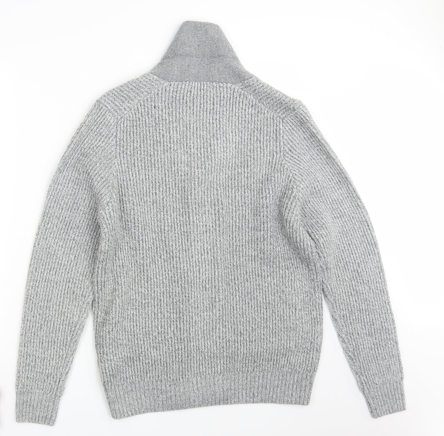 M&S Mens Grey  Knit Cardigan Jumper Size M