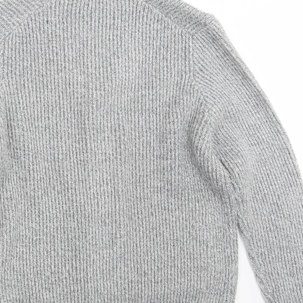 M&S Mens Grey  Knit Cardigan Jumper Size M