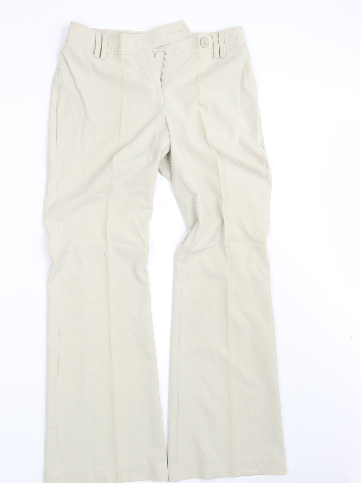 M&S Womens Beige   Dress Pants Trousers Size 10 L30 in