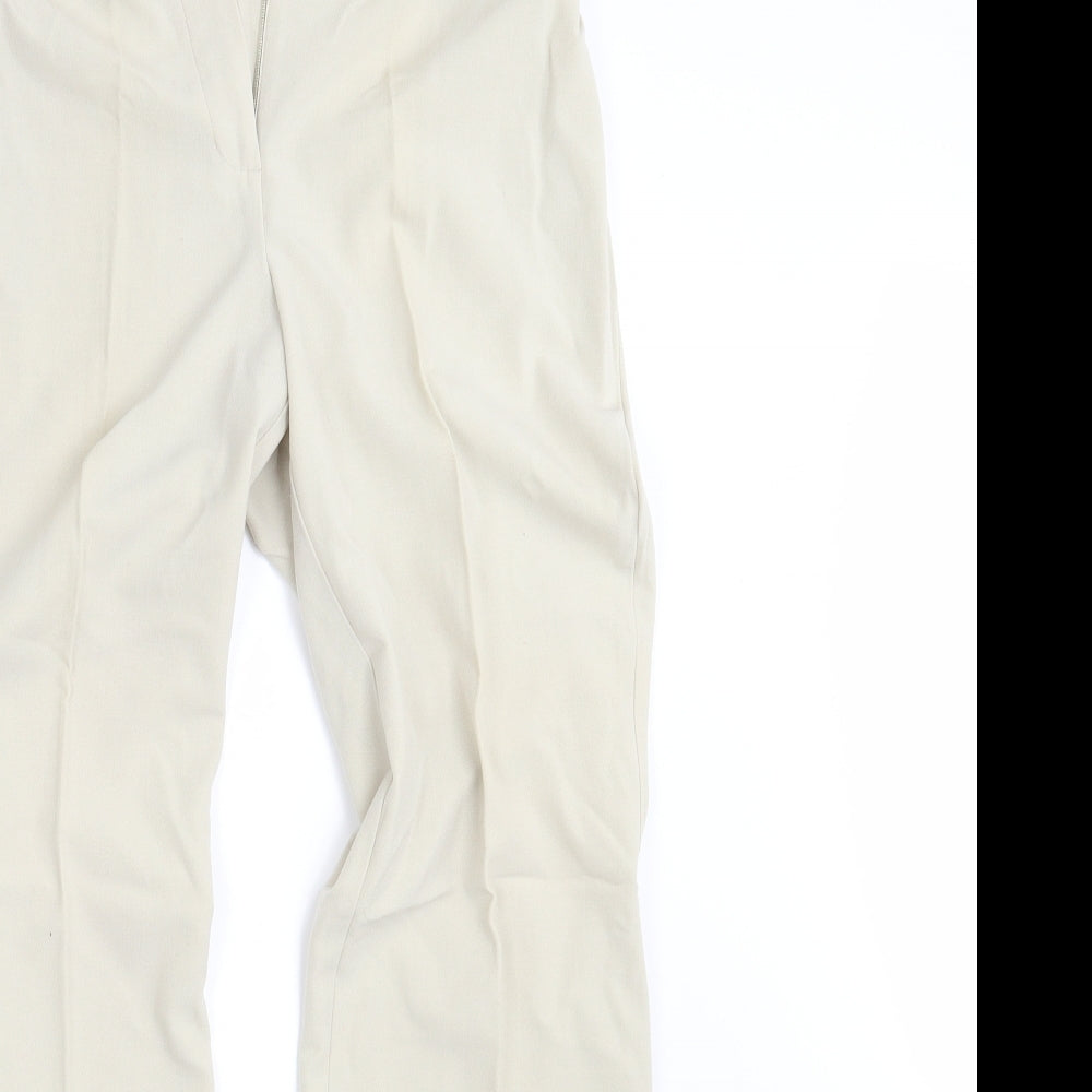M&S Womens Beige   Dress Pants Trousers Size 10 L30 in