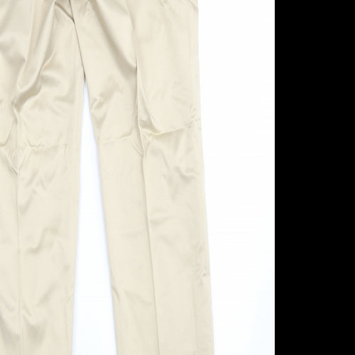 Hein Womens Gold   Dress Pants Trousers Size 28 in L30 in