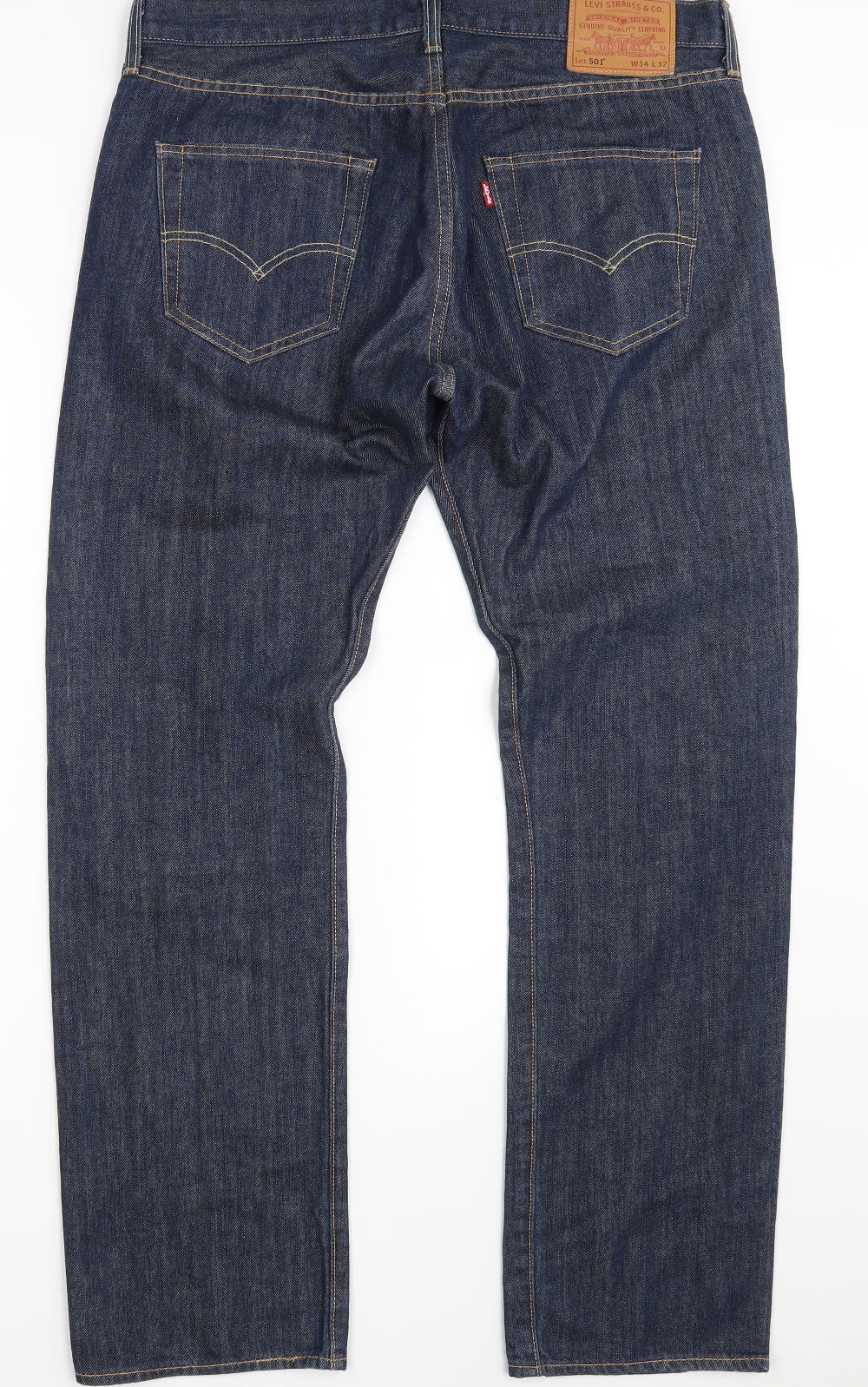 Levi's Mens Blue  Denim Straight Jeans Size 34 in L32 in