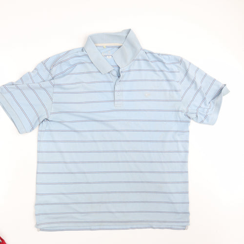 Dunlop Mens Blue Striped   Polo Size XL