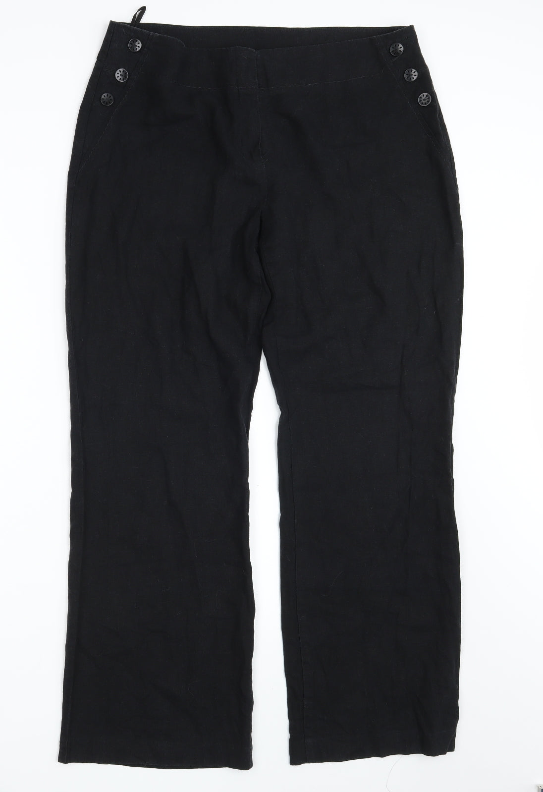 M&S Womens Black   Bloomer Trousers Size 14 L29 in