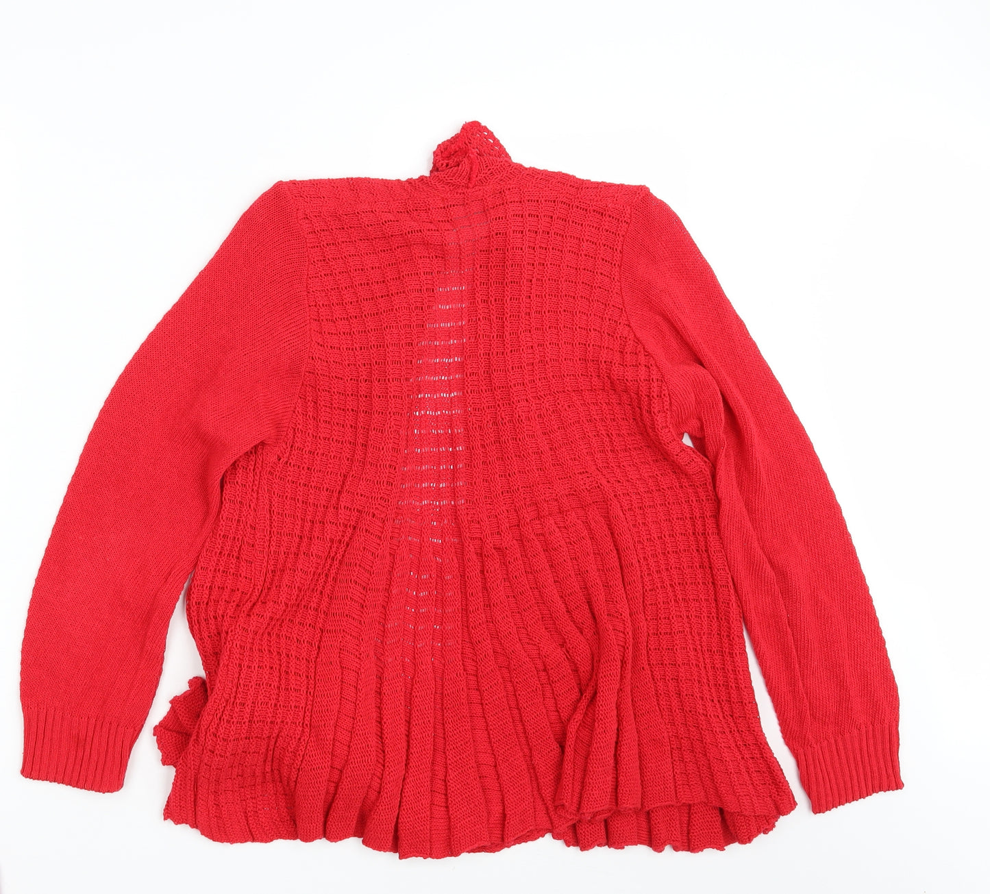 Remel Womens Red  Knit Wrap Jumper Size M