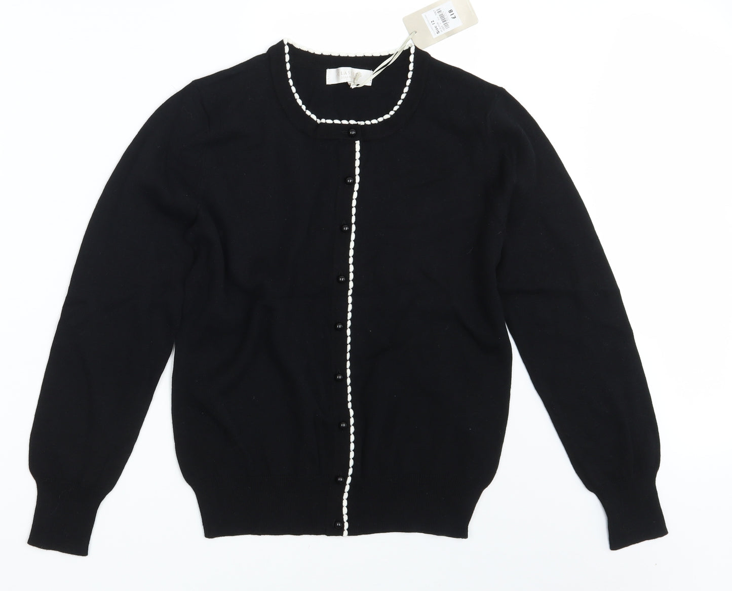 Debenhams Womens Black  Knit Cardigan Jumper Size 12