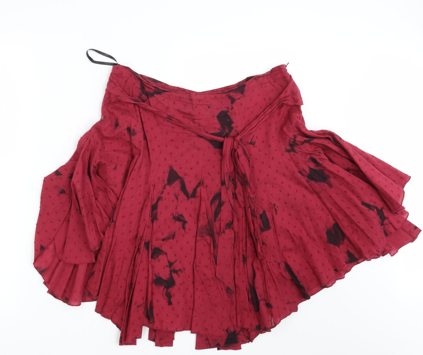 Papaya Womens Red Geometric  A-Line Skirt Size 14