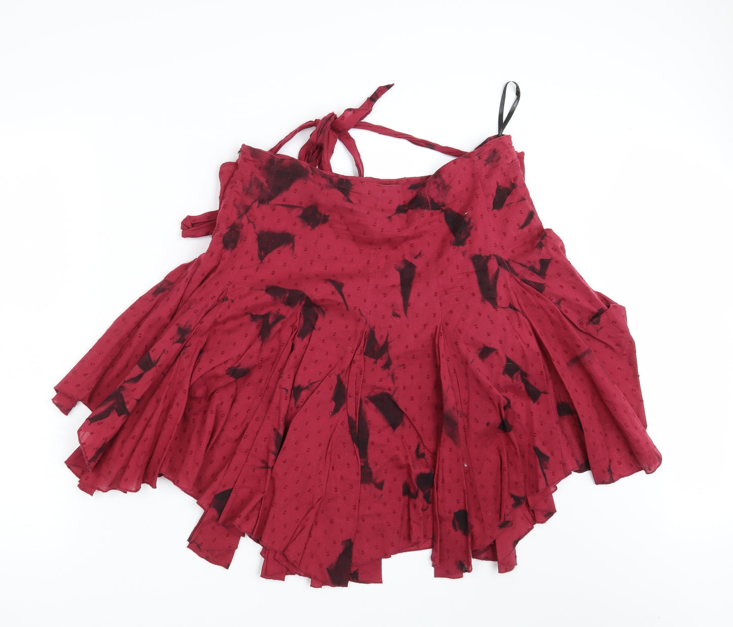 Papaya Womens Red Geometric  A-Line Skirt Size 14