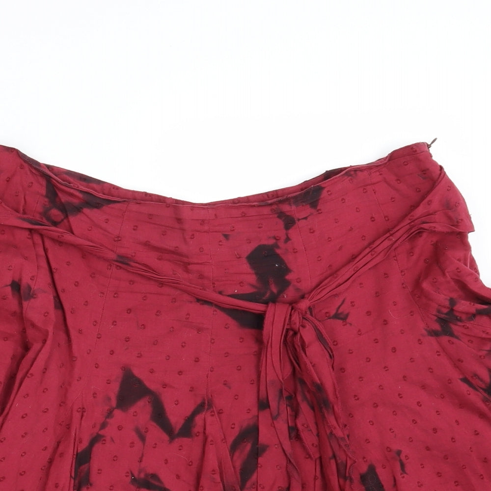 Papaya Womens Red Geometric  A-Line Skirt Size 14
