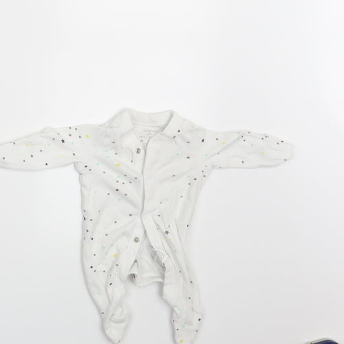 F&F Baby White Spotted  Romper One-Piece Size Newborn