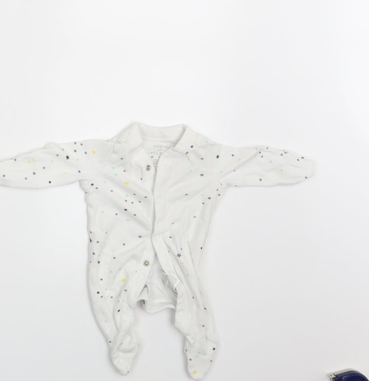 F&F Baby White Spotted Romper One-Piece Size Newborn