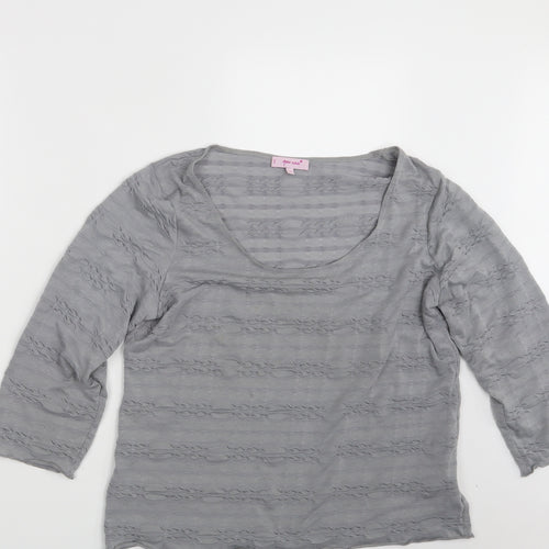 Per Una Womens Grey   Pullover Sweatshirt Size 16