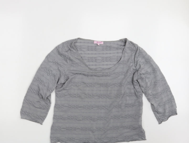 Per Una Womens Grey   Pullover Sweatshirt Size 16