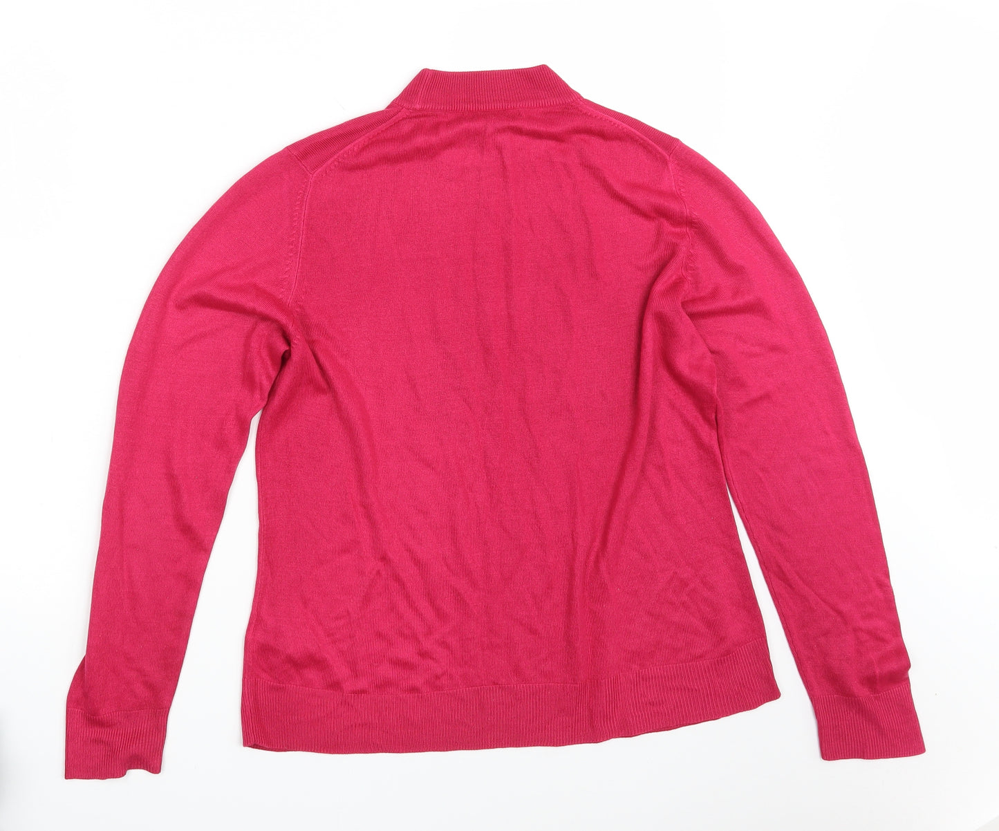 M&S Womens Pink  Knit Pullover Sweatshirt Size 14