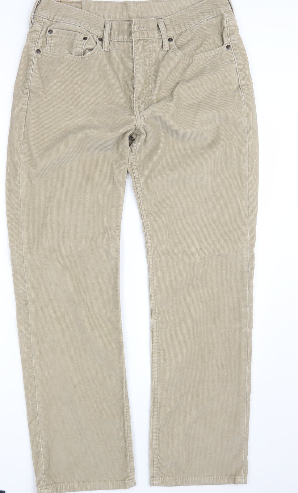 Levi's Mens Beige  Corduroy Straight Jeans Size 32 in L30 in